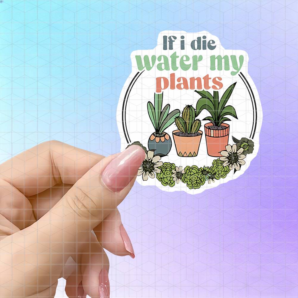 Plant Parental - Stiker Vinyl Bertema Tanaman Pot, Bunga,